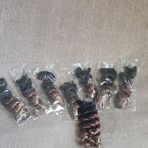 ToyoTree Deep Twist Crochet Hair  Packs Ombre Brown Short Curly Deep Wave Cr